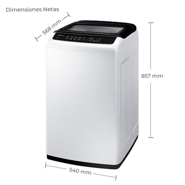 Lavarropas Samsung 8kg Inverter 40% ahorro de energia WA80CG4240BW/ZS